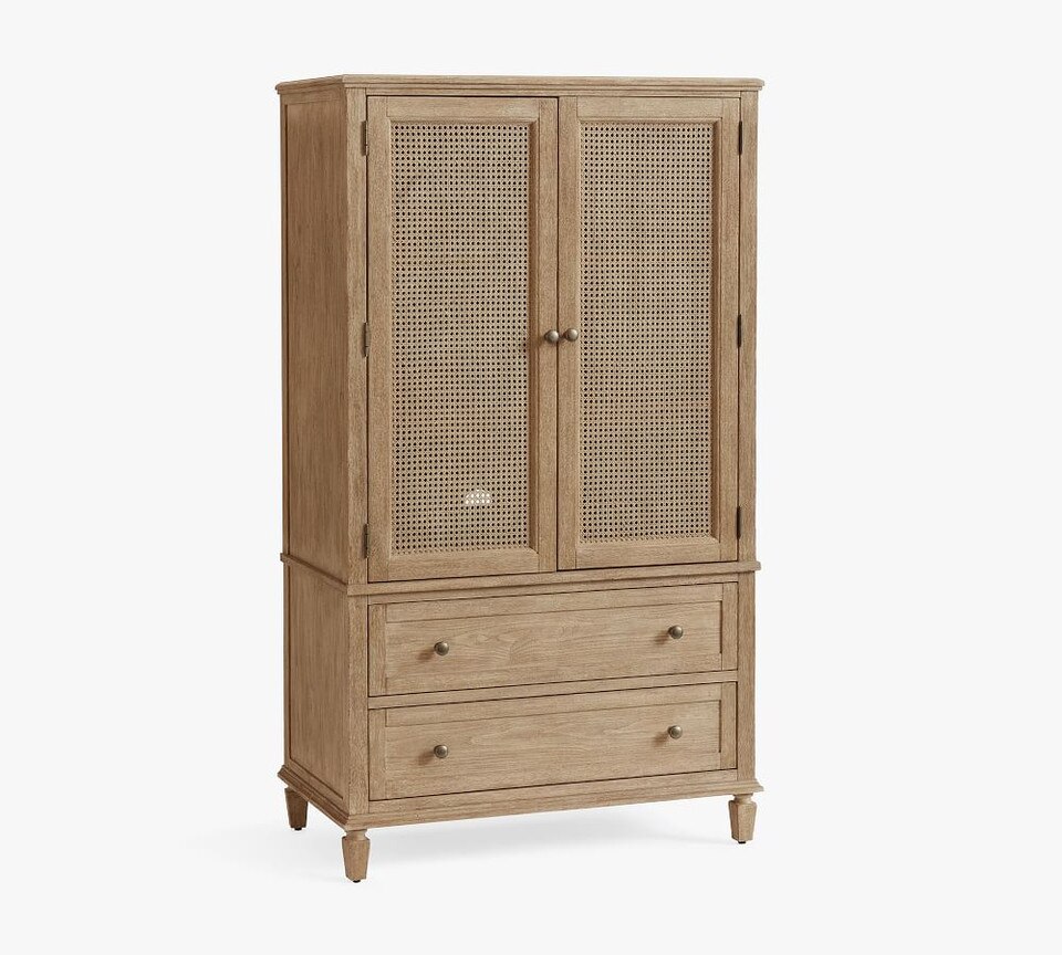Sausalito Cane Armoire Pottery Barn Australia